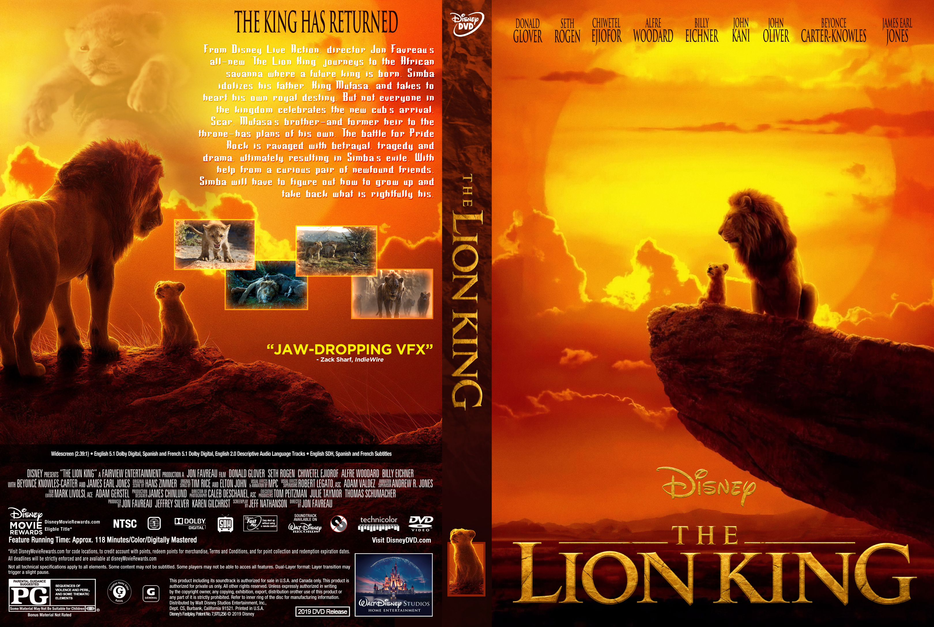 The Lion King 2019 Front DVD Covers Cover Century Over